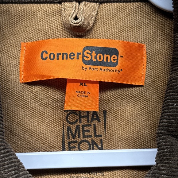 Cornerstone Jacket Mens XL Brown Duck Canvas Lined Detroit Work Wear Chore Logo - Picture 3 of 14
